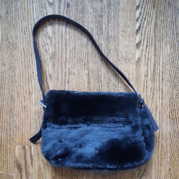 brown fur hand bag - Picture 3 of 4